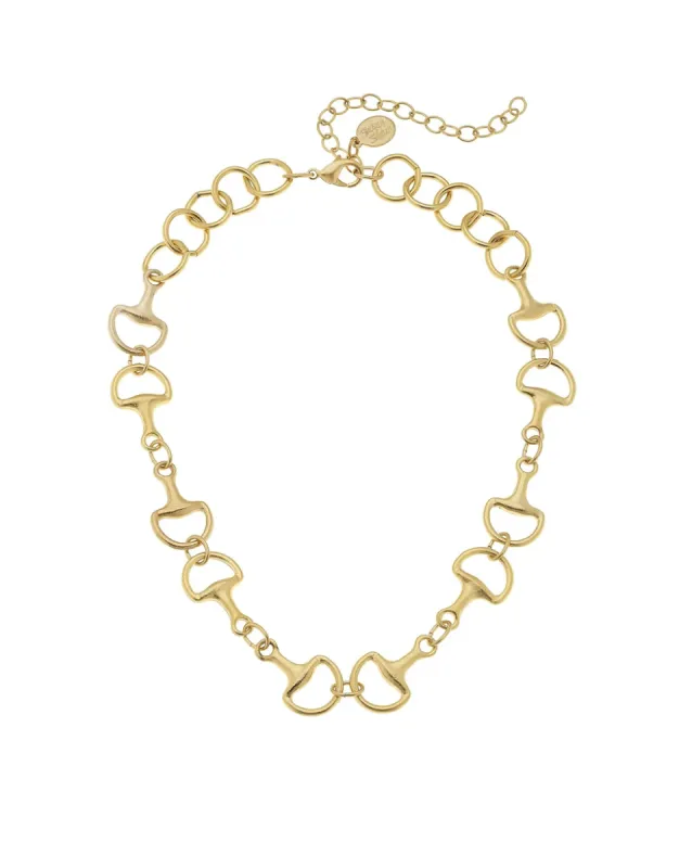 Gold Horse Bit Necklace sold by Care Tucker