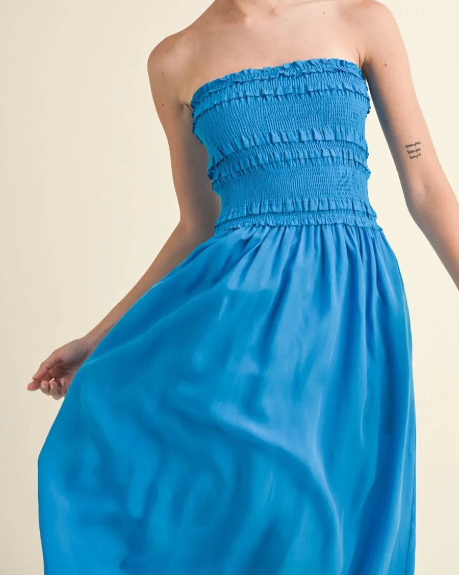 Judy Sleeveless Smocked Dress sold by Care Tucker product image thumbnail 3