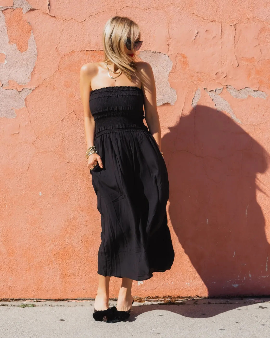 Judy Sleeveless Smocked Dress sold by Care Tucker product image thumbnail 5