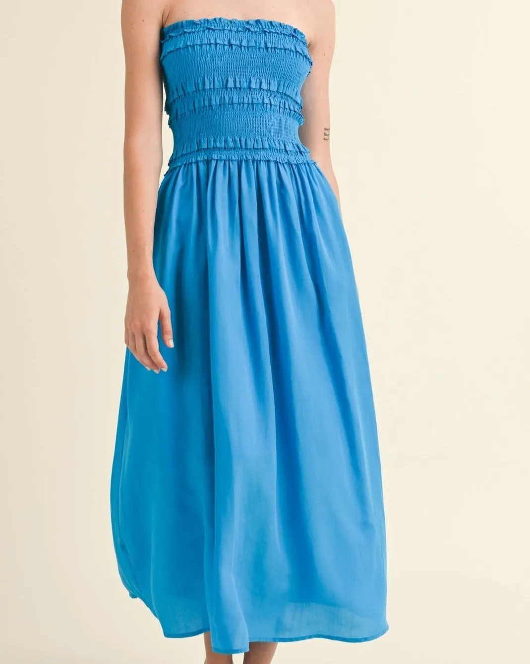 Judy Sleeveless Smocked Dress sold by Care Tucker product image thumbnail 2