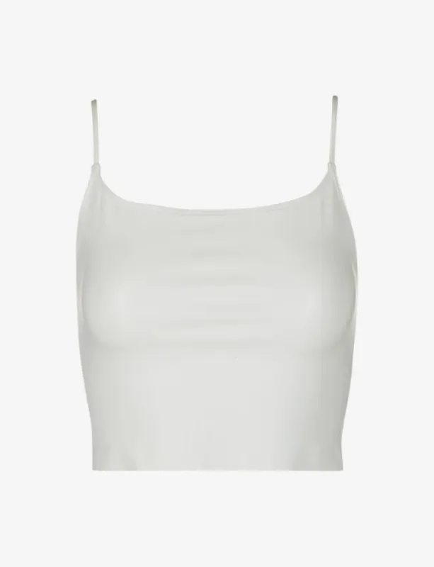 Faux Leather Cami Crop Top - WHITE sold by Care Tucker