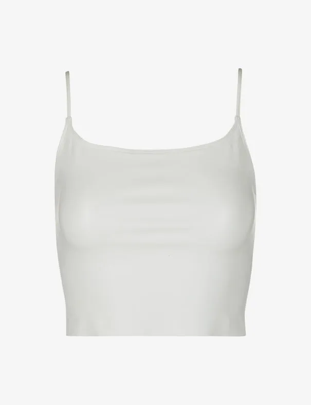 Faux Leather Cami Crop Top - WHITE sold by Care Tucker