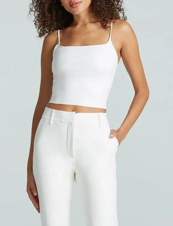 Faux Leather Cami Crop Top - WHITE sold by Care Tucker product image thumbnail 2