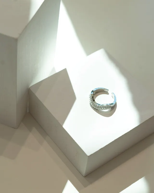 Pearly Silver Stack Ring sold by Care Tucker