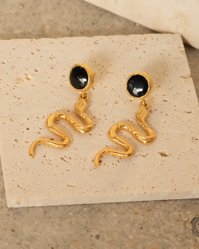Cleopatra Serpent Dangle Earrings sold by Care Tucker