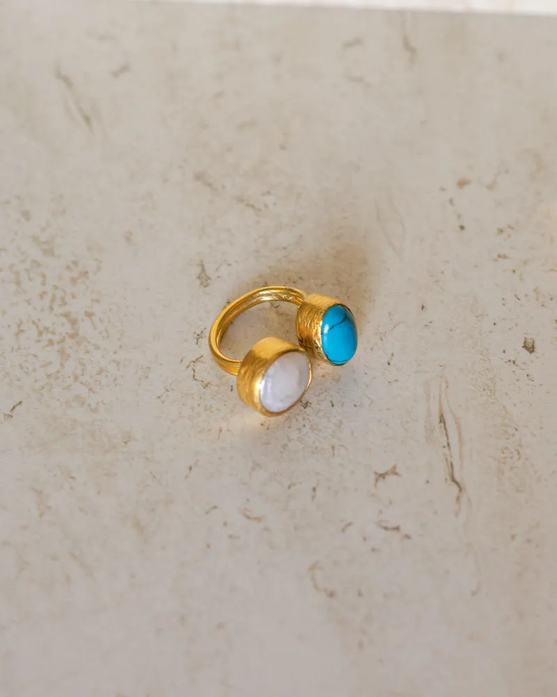 2-STONE Open Ring sold by Care Tucker