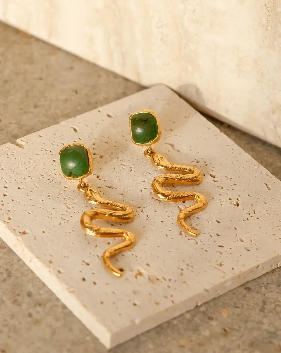 Cleopatra Serpent Dangle Earrings sold by Care Tucker product image thumbnail 3