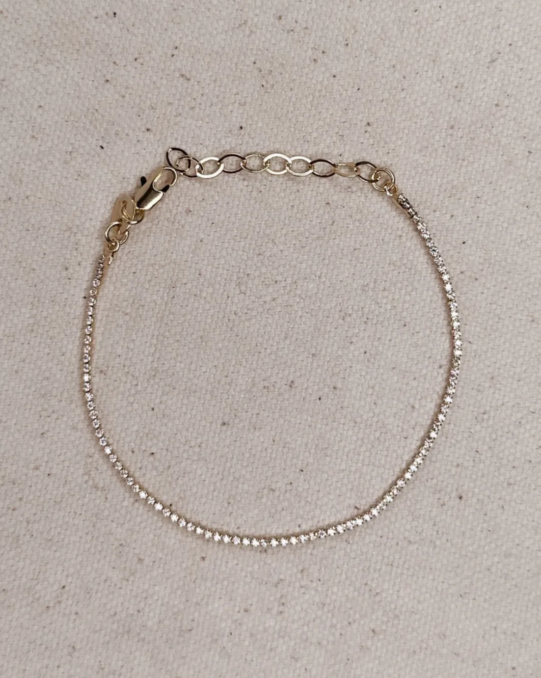 18k Gold Filled 1.2mm Cz Tennis Bracelet sold by Care Tucker product image thumbnail 3