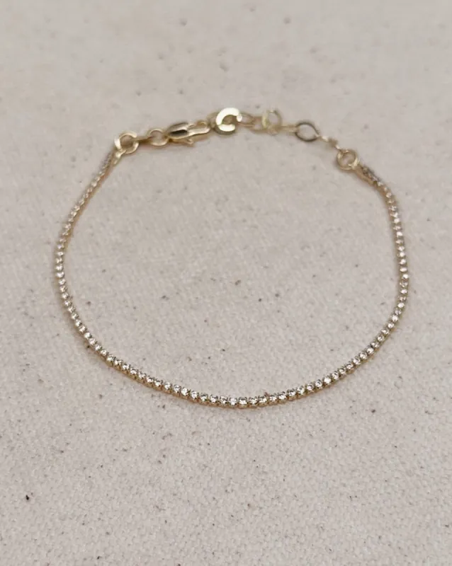 18k Gold Filled 1.2mm Cz Tennis Bracelet sold by Care Tucker