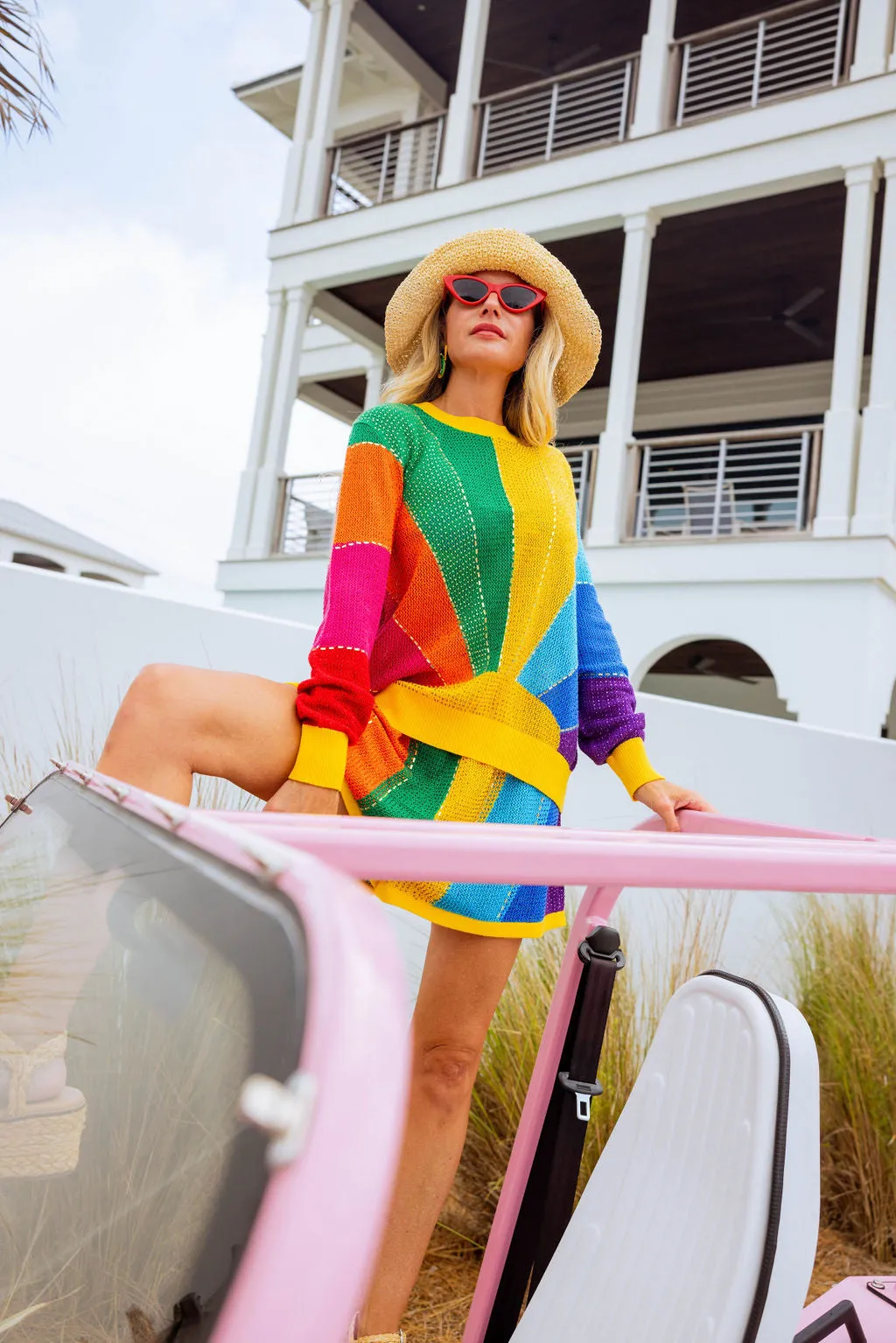 Rainbow Sunshine Rhinestone Sweater sold by Care Tucker product image thumbnail 2