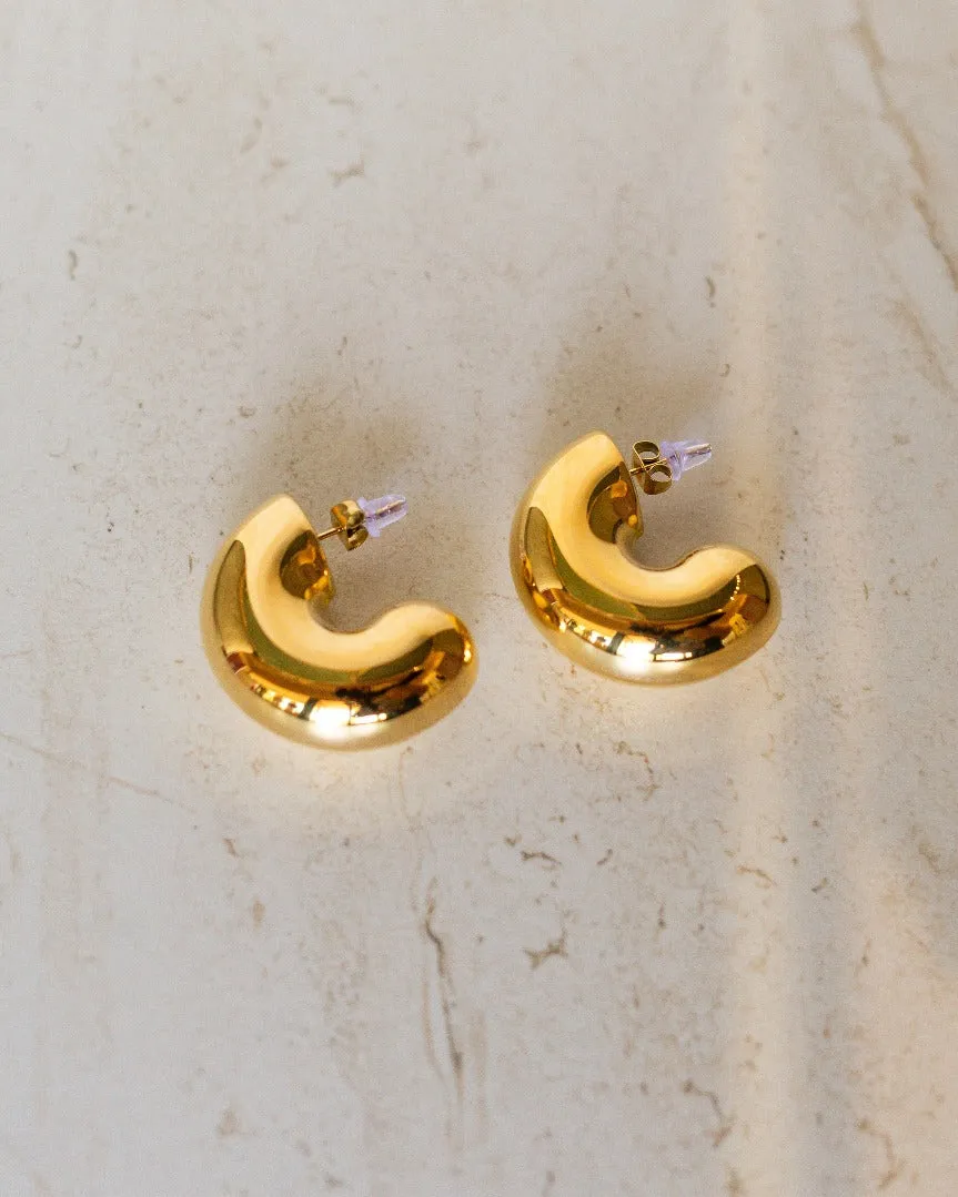 Half-Moon Bubble Hoop Earring sold by Care Tucker