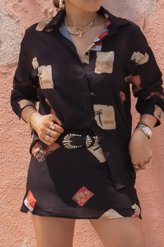 Desert Sunset Button Up Blouse sold by Care Tucker