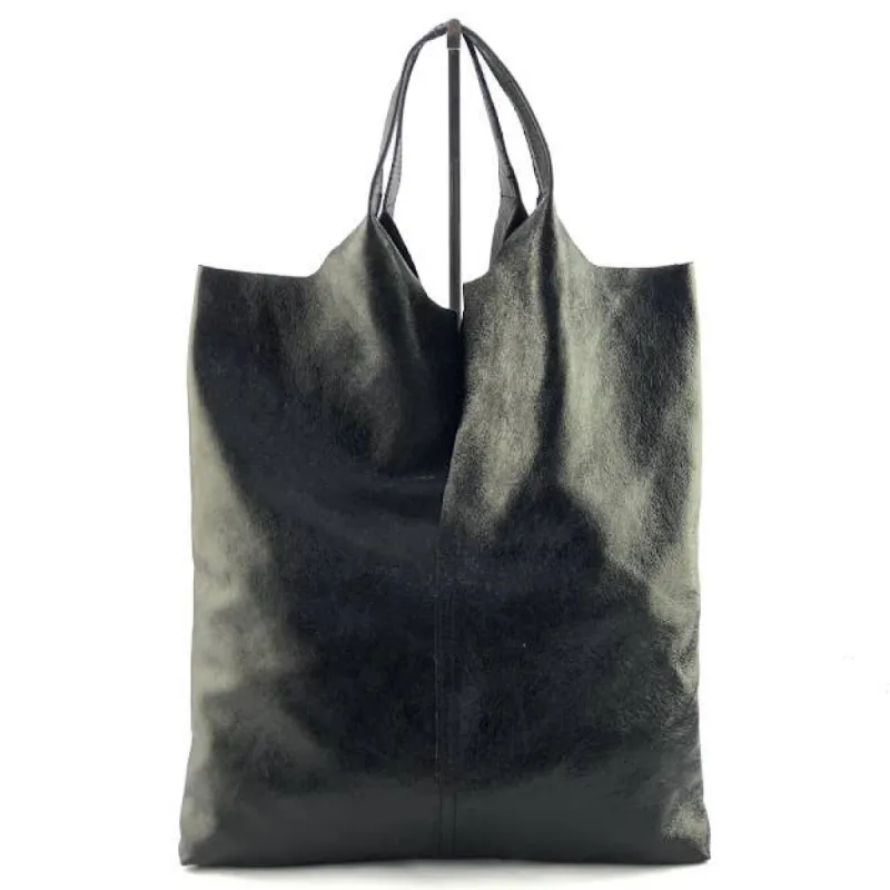 Gigi Metallic Genuine Leather Tote sold by Care Tucker