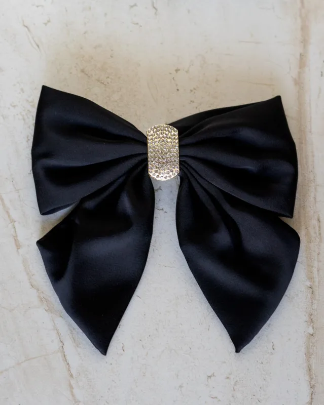 Oversized Rhinestone Bow Clip made by Care Tucker