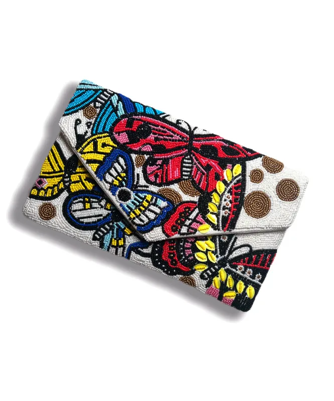 Butterfly Beaded Envelope Clutch sold by Care Tucker