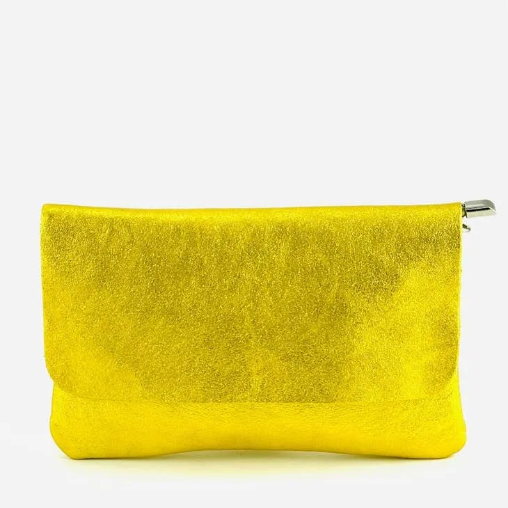 Classic Genuine Leather Metallic Clutch Crossbody sold by Care Tucker product image thumbnail 5