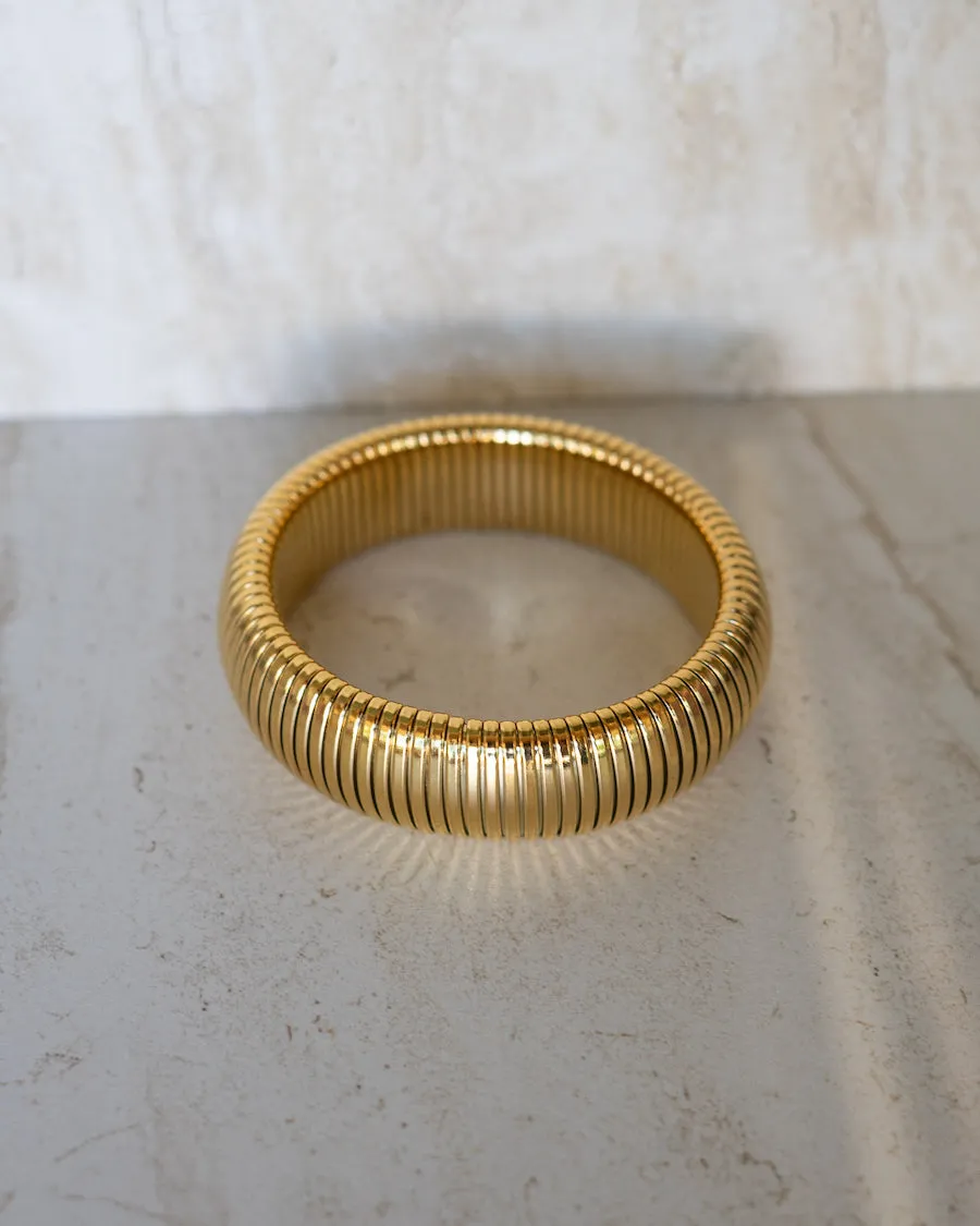 Gold Snake Bangle Bracelet sold by Care Tucker product image thumbnail 2