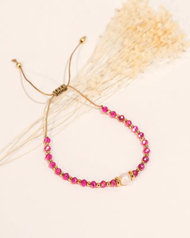 Adjustable Crystal Pearl Bracelet sold by Care Tucker