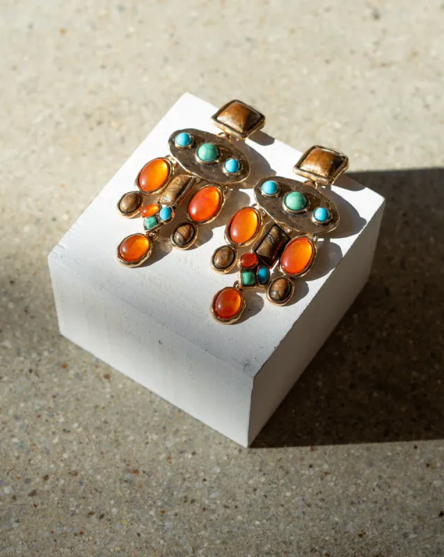 Vintage Baroque Style Chandelier Drop Earrings sold by Care Tucker