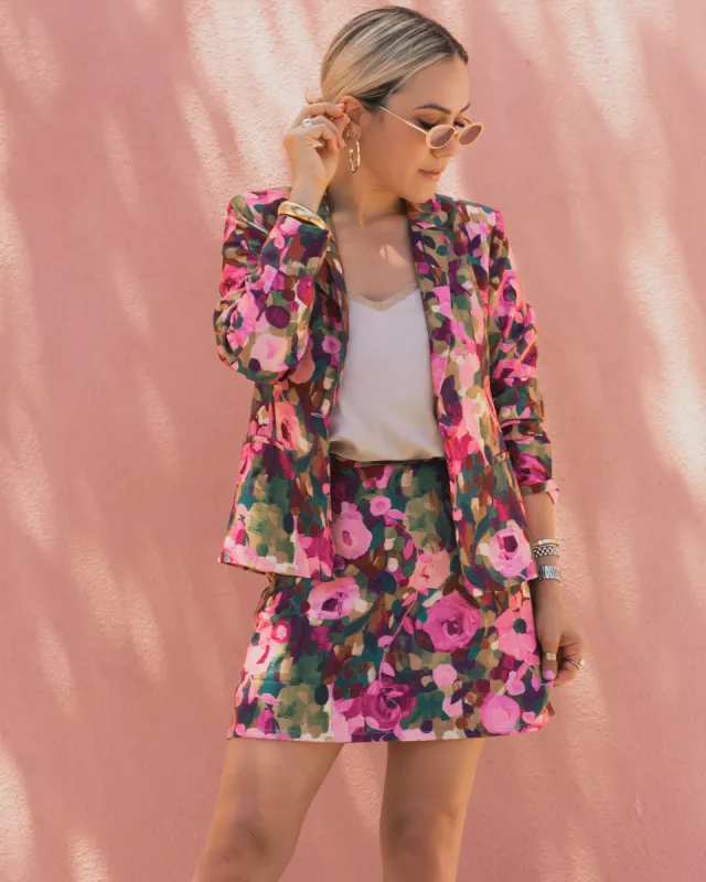 FLORAL PRINT FITTED BLAZER sold by Care Tucker