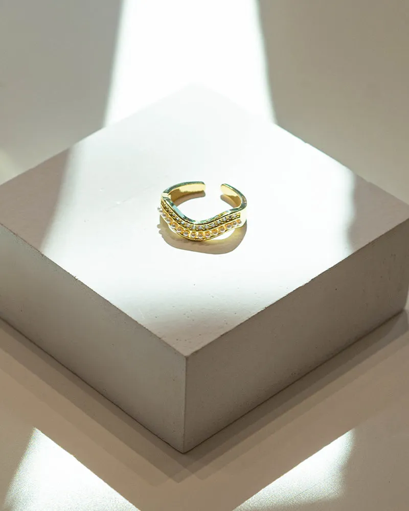 Pearl Crystal Stacking Ring sold by Care Tucker