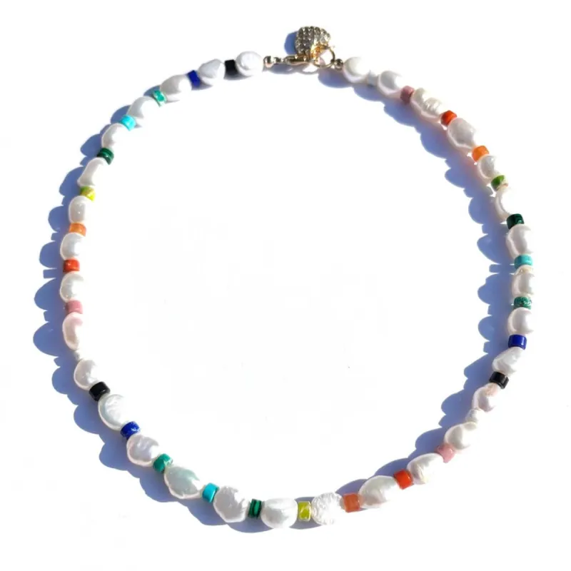 Pearl Rainbow Doublet Bracelet Choker sold by Care Tucker