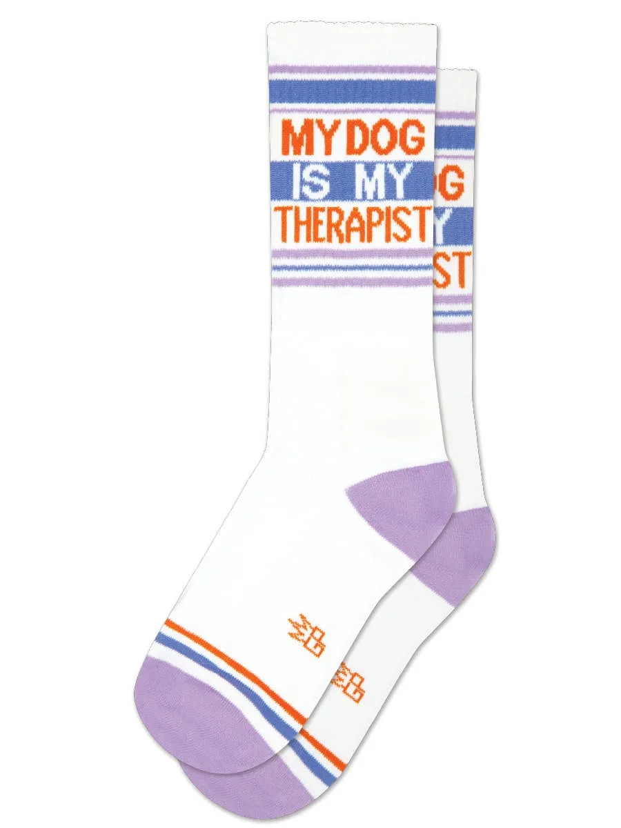 My Dog Is My Therapist Gym Crew Socks sold by Care Tucker