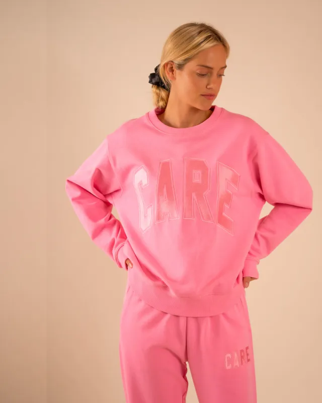 90’s Baggy CARE Crewneck - Pink sold by Care Tucker