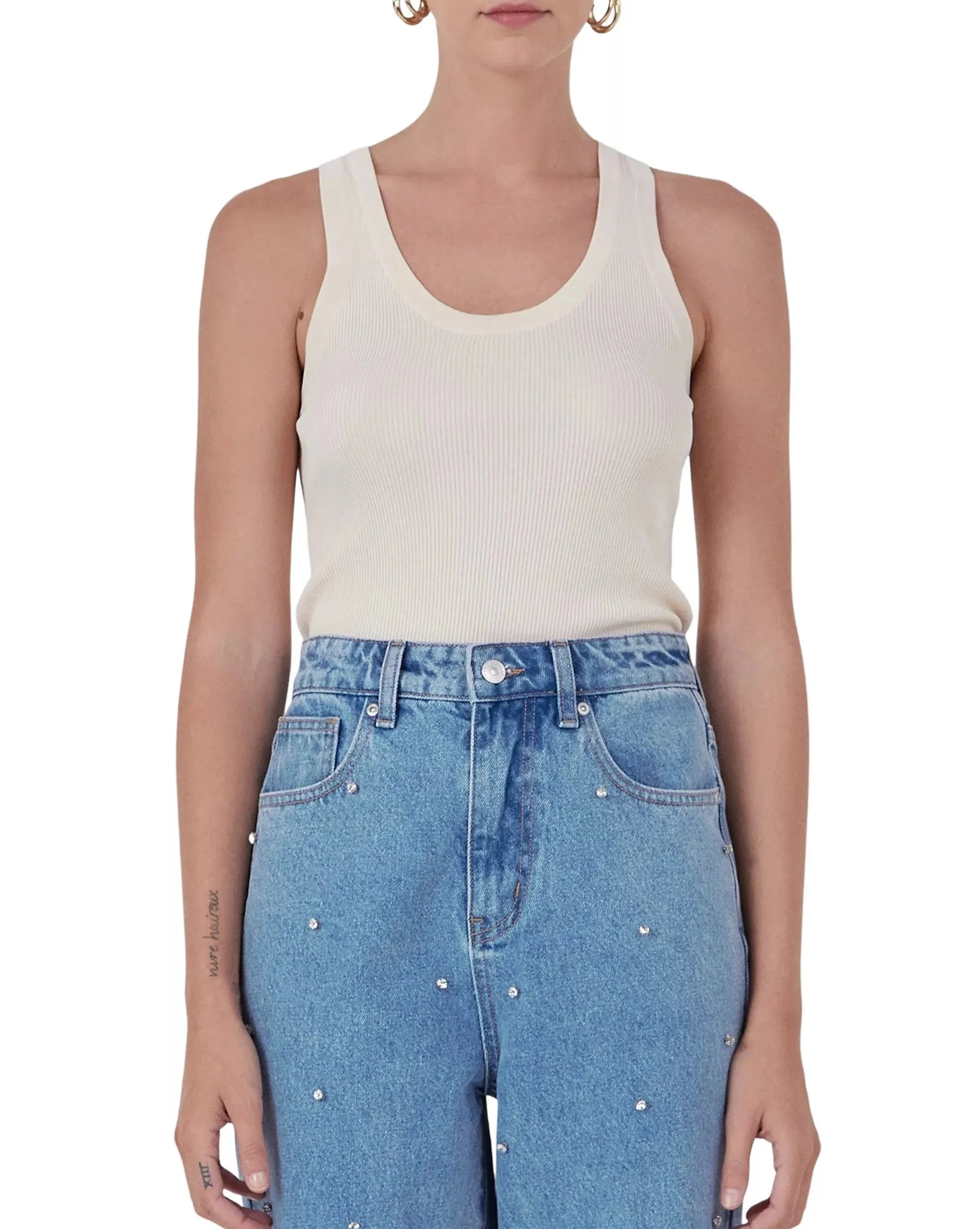 Basic Kris Ribbed Tank Top sold by Care Tucker