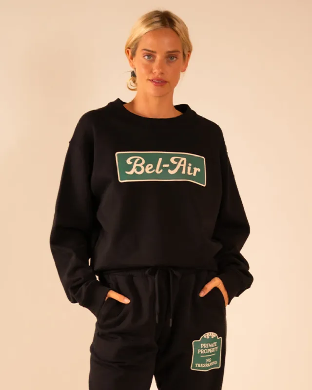 90’s Baggy Crewneck BelAir Black sold by Care Tucker