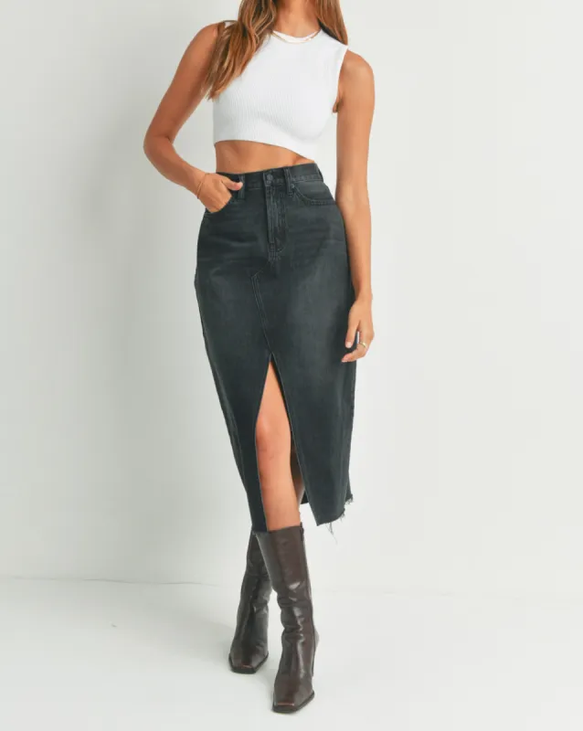 OPEN SLIT MIDI SKIRT sold by Care Tucker