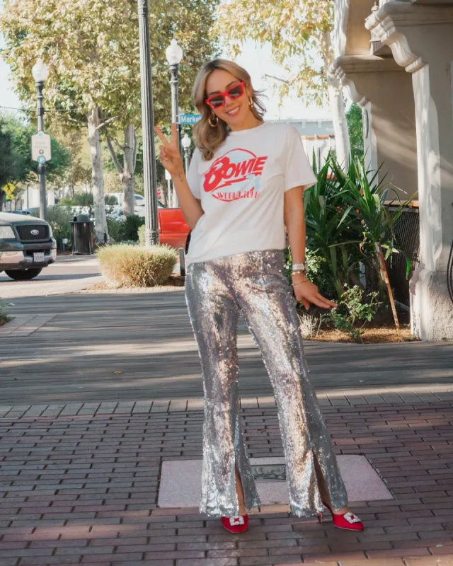 Sequin Flare Pants sold by Care Tucker