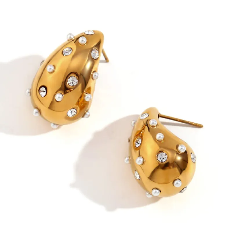 Diamond Droplet Chunky Earrings sold by Care Tucker