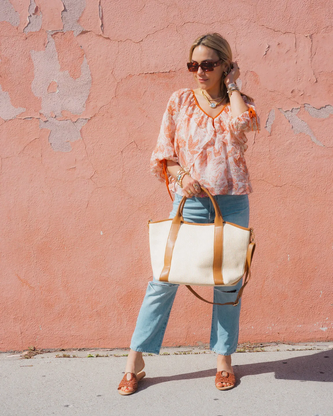 MONA PUFFY SLEEVE SATIN TOP sold by Care Tucker product image thumbnail 2