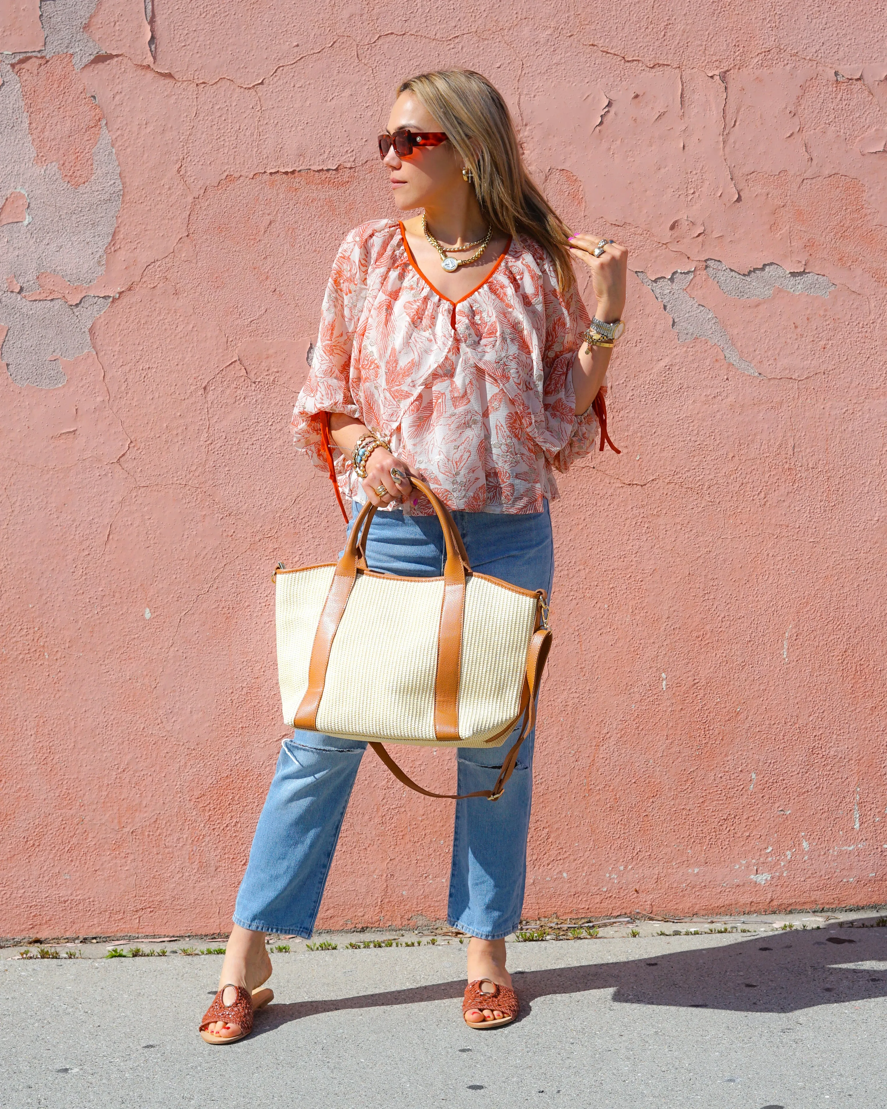 MONA PUFFY SLEEVE SATIN TOP sold by Care Tucker