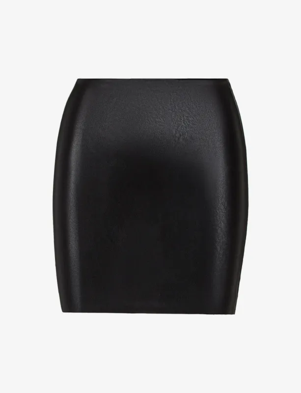 Faux Leather Micro-Mini Skirt sold by Care Tucker