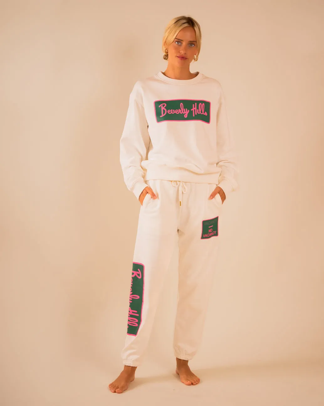 90’s Baggy Crewneck Beverly Hills White sold by Care Tucker product image thumbnail 4