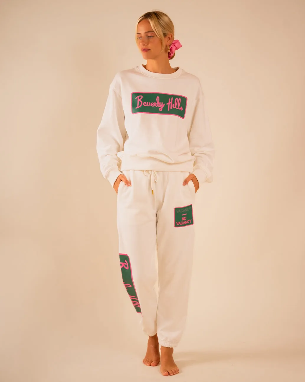 90’s Baggy Crewneck Beverly Hills White sold by Care Tucker product image thumbnail 5