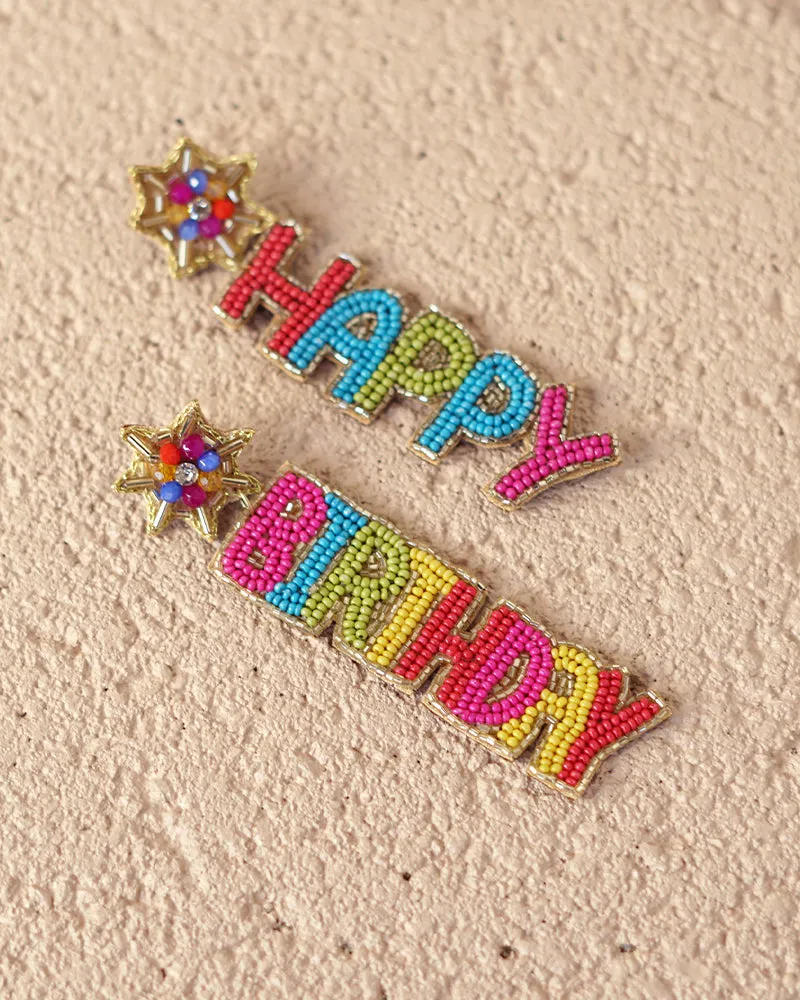 Happy Birthday Earrings sold by Care Tucker product image thumbnail 3