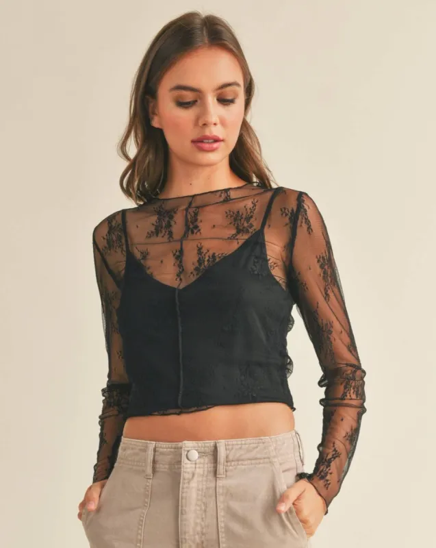 Long Sleeve Paris Lace Top sold by Care Tucker