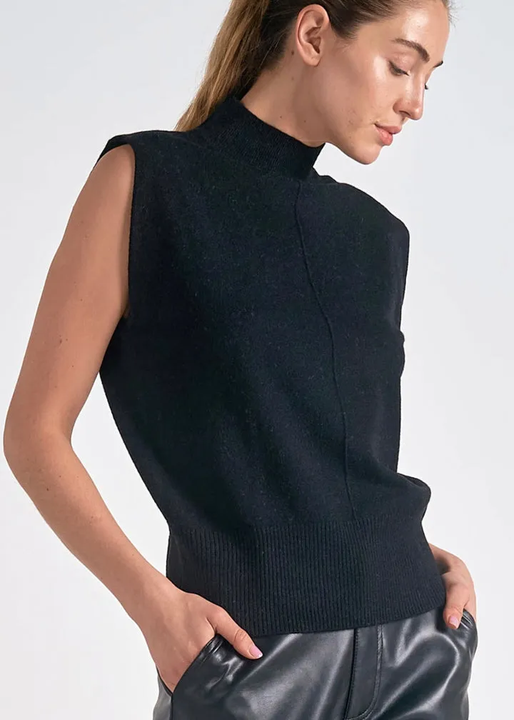 Elsa Mock Neck Sleeveless Sweater sold by Care Tucker