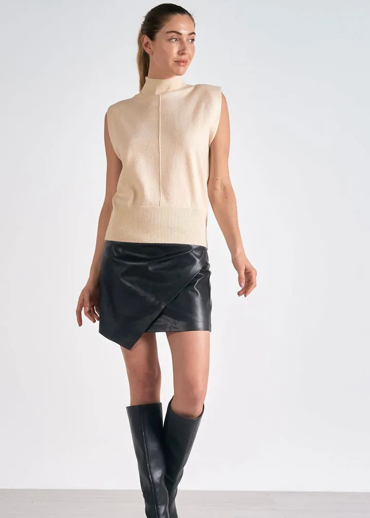 Elsa Mock Neck Sleeveless Sweater sold by Care Tucker product image thumbnail 5