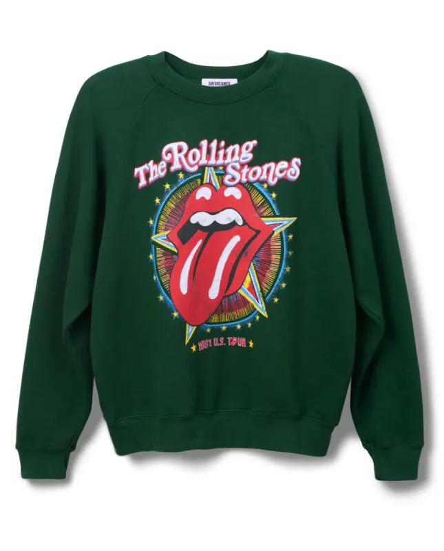 Rolling Stones US Tour 1981 Vintage Sweatshirt - vintage green sold by Care Tucker