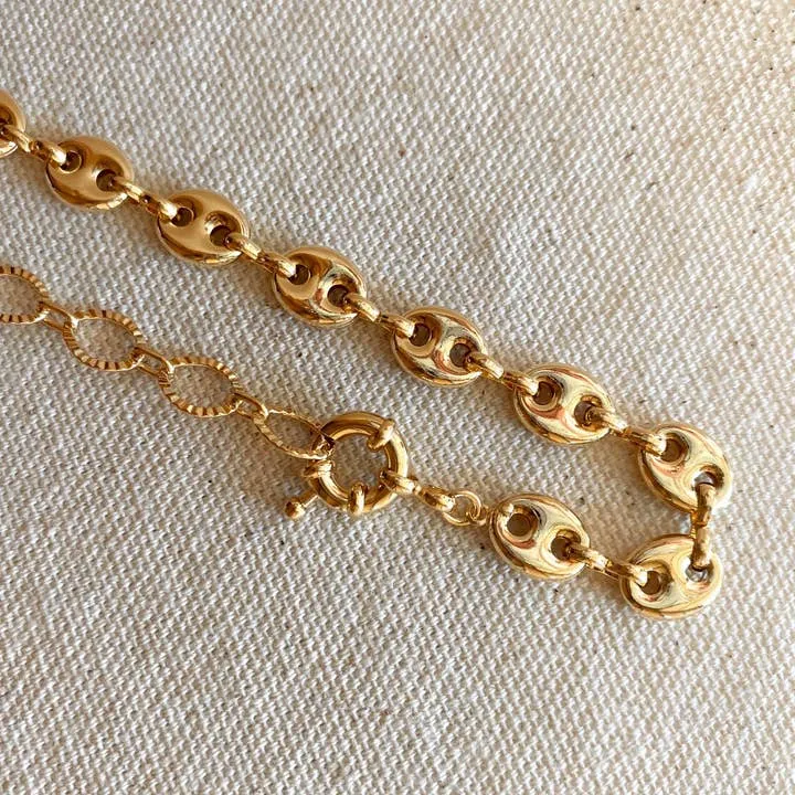 18k Gold Filled Puffy Mariner Choker Featuring Unique Chain Extender sold by Care Tucker product image thumbnail 4
