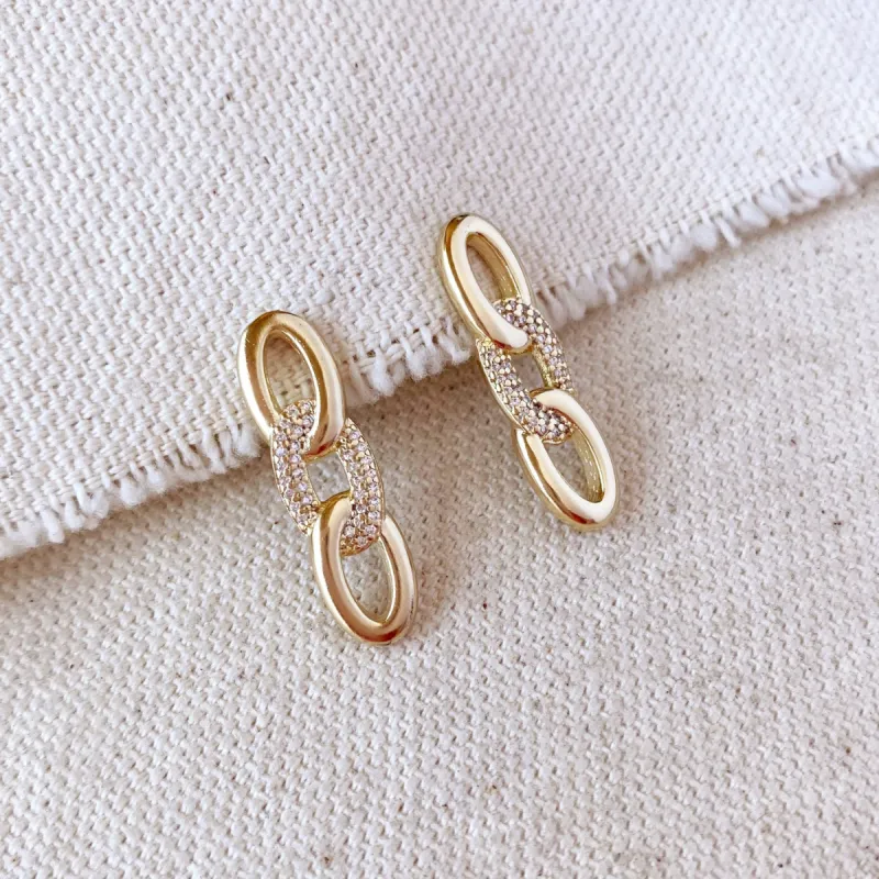 18k Gold Filled Faux Chain Drop Earrings sold by Care Tucker