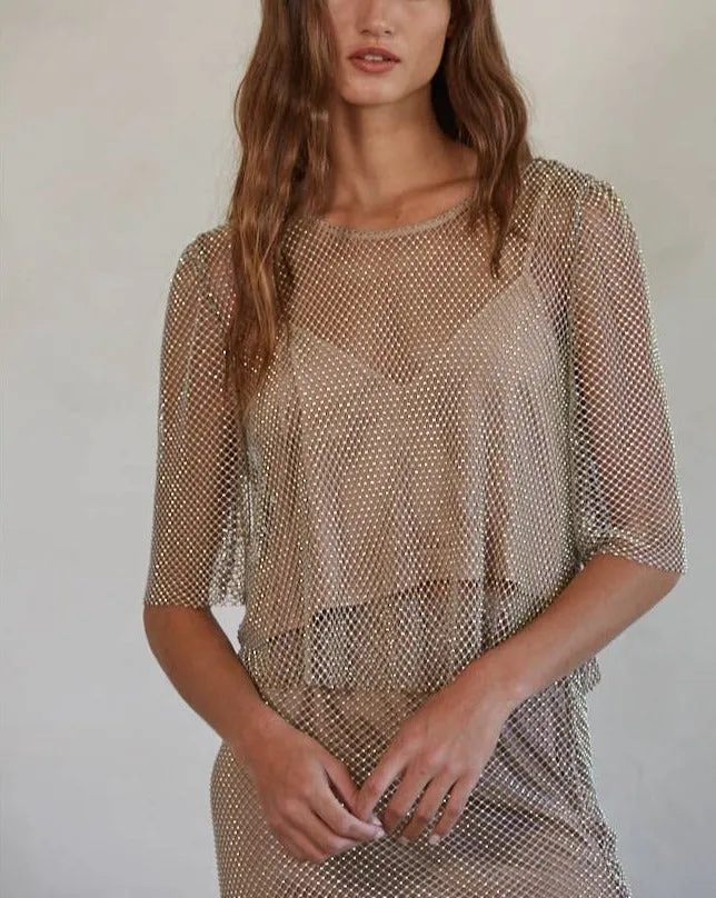 Shanna Rhinestone Blouse sold by Care Tucker