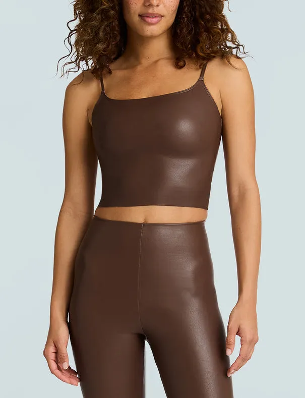 Faux Leather Cami Crop Top sold by Care Tucker product image thumbnail 2
