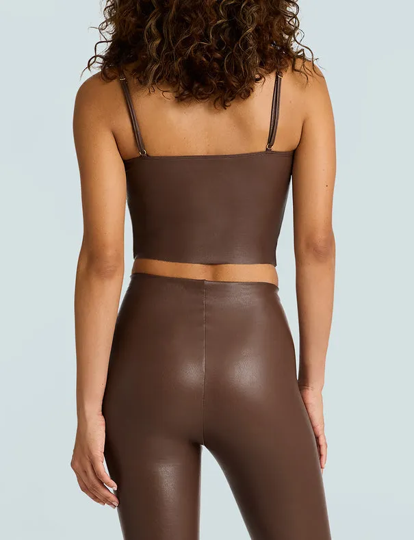 Faux Leather Cami Crop Top sold by Care Tucker product image thumbnail 3