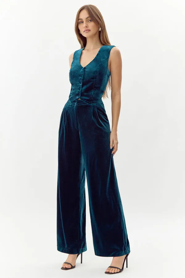 Marina Velvet Jumpsuit sold by Care Tucker