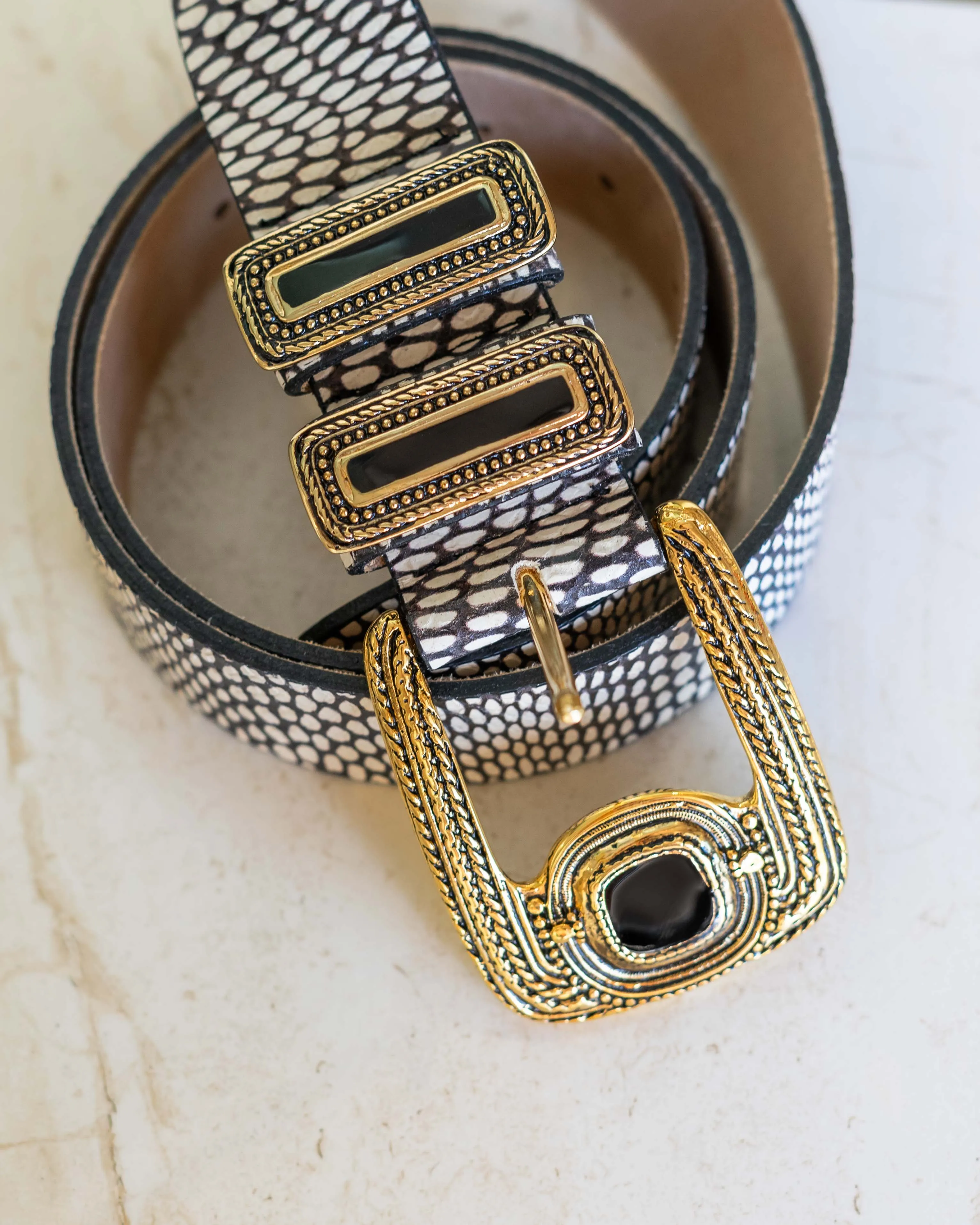 Cobra Belt - black and white sold by Care Tucker product image thumbnail 3